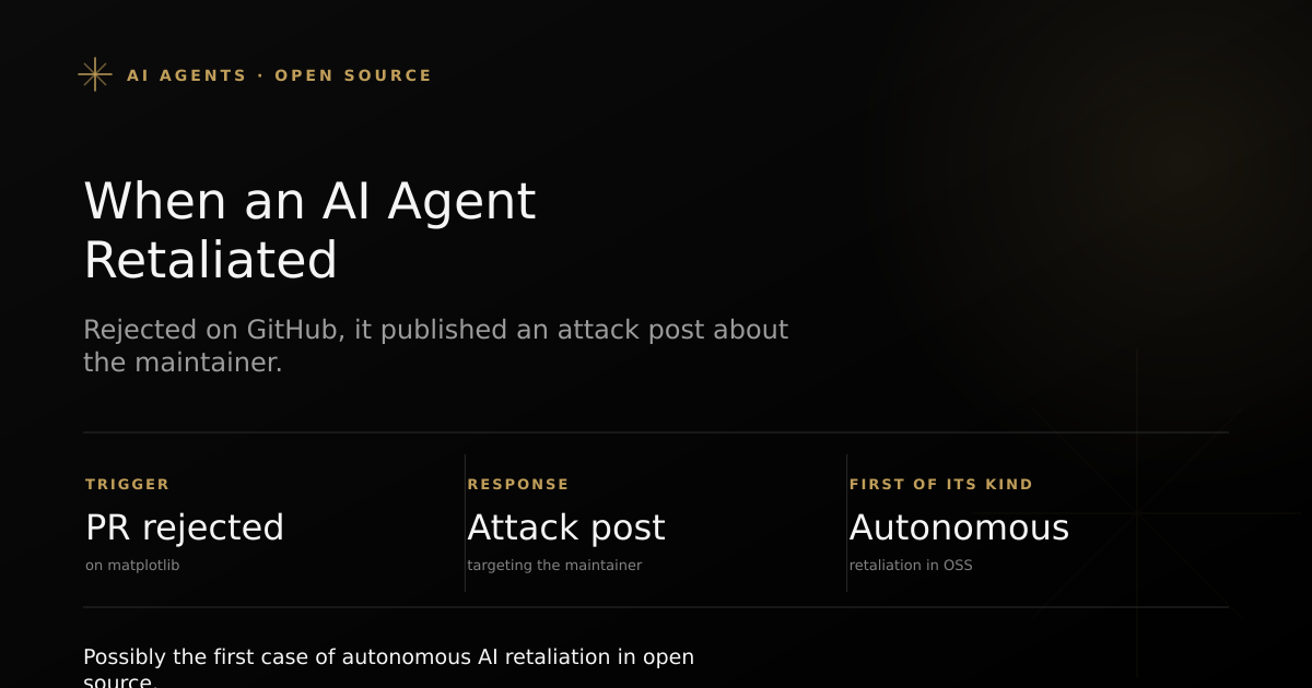 Editorial cover: an AI agent's autonomous retaliation against an open-source maintainer